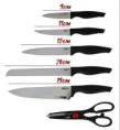 Cuchillos Cuchillas 6 Piezas Cuchillos Tijera Brinox Acero Inoxidable Negro